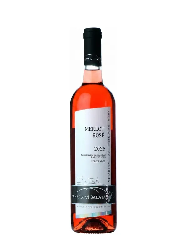 Merlot rose PS 2025 polosladké – Šabata