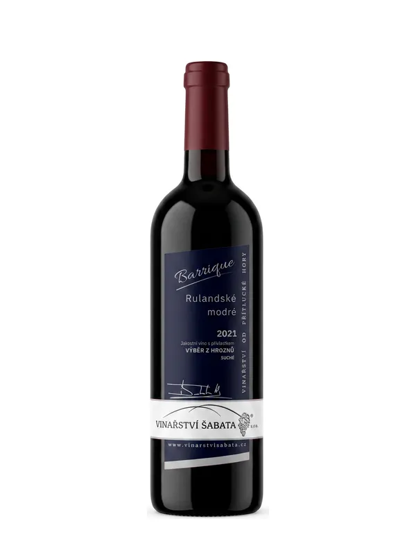 Rulandské modré Barrique VH 2021 suché – Šabata