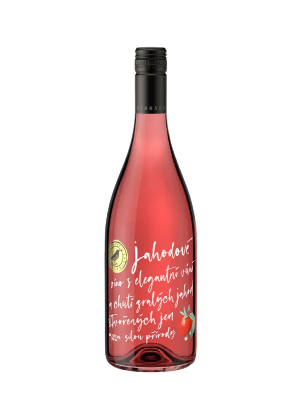 Jahodové víno Zahradní vinařství polosladké – Vinofol